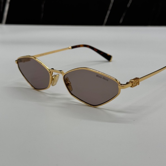 NEW SMU 56Z 5AK20I MIU MIU GOLD BROWN MU56ZS 5AK20I GEOMETRIC WOMEN SUNGLASSES main image 6